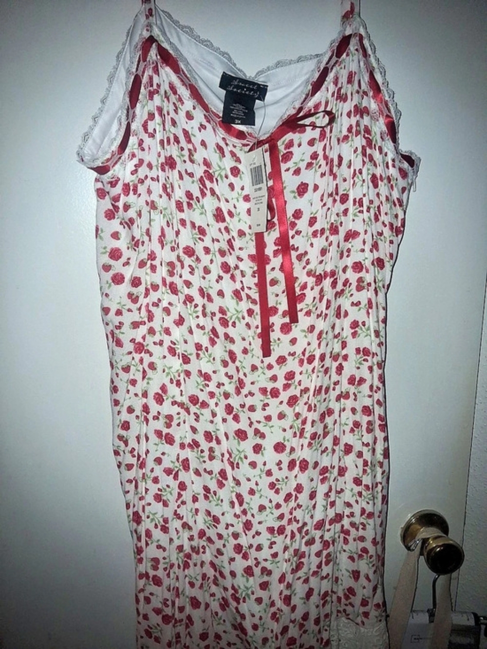 Floral Maxi Dress in White & Pink NWT